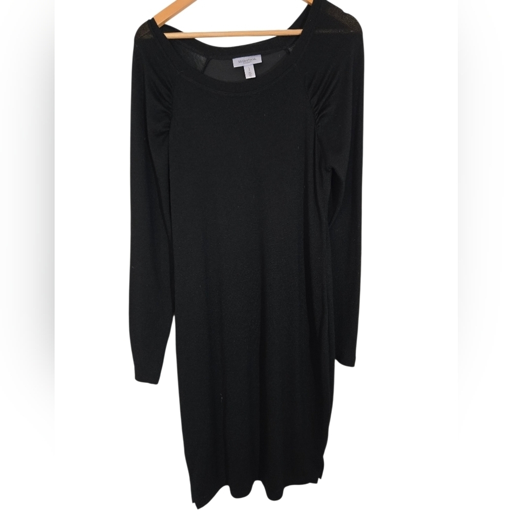 Motherhood Elegant Black Long Sleeve Dress Size Large